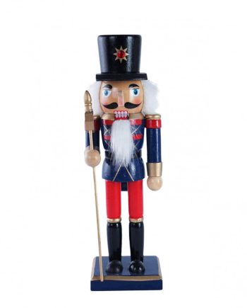 Orašar - 25 cm - Vojnik s crnom kapom