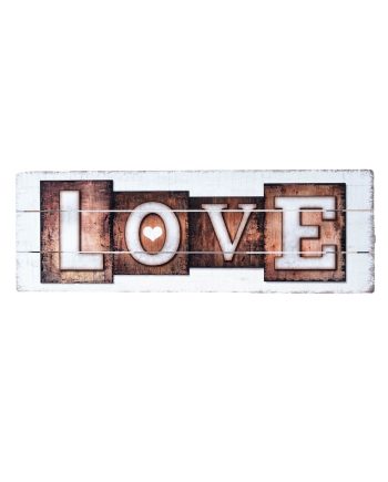 Drvena ploča sa natpisom – 60 x 20 cm - Love