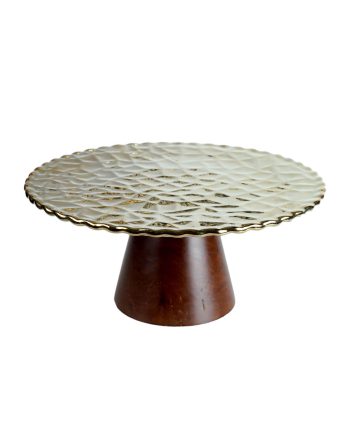 Etažer keramički zlatni 24 x 11 cm