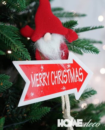Božićna dekoracija "Merry Christmas" - Gnom - 32 cm