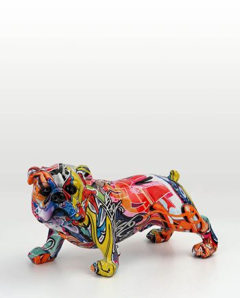 Dekorativna skulptura - Šareni buldog - 25 x 14 x 12 cm